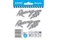 Autocollant de tatouage de voiture Racing 2pcs - 8.2x3.3cm