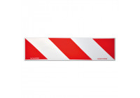 Bandes Réfléchissantes / Autocollants - 14x50cm - Rouge/Blanc - Lot de 2 pièces