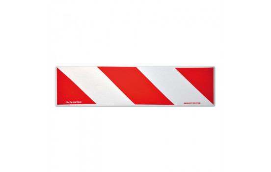 Bandes Réfléchissantes / Autocollants - 14x50cm - Rouge/Blanc - Lot de 2 pièces