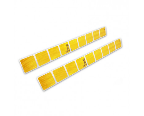 Bandes Réfléchissantes / Autocollants - 50x5,5cm - Jaune - Set Ã 2 pièces