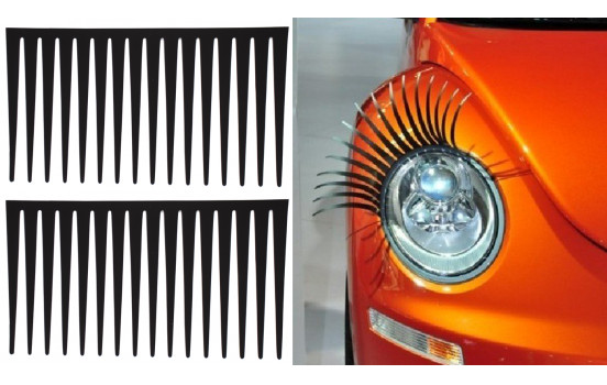 Cils pour phares auto-adhésifs Simoni Racing - Noir - Set de 2 pièces