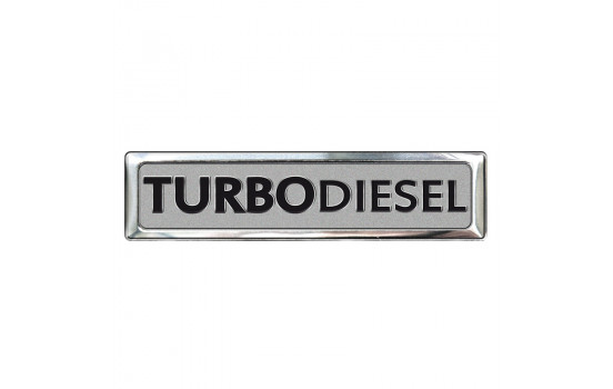 Emblème/Logo Aluminium - TURBO DIESEL - 7x1,7cm