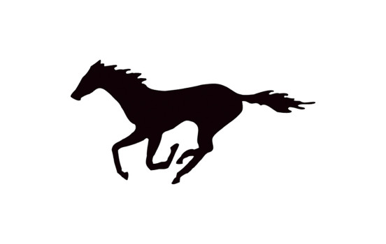 Sticker Cheval Galopant - noir - 22x10.5cm, Image 2