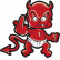 Sticker Diable Doigt - 11x11cm