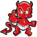 Sticker Diable Doigt - 11x11cm, Vignette 2