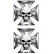 Stickerset Skull + BlackEyes dans IronCross - 2x 8x8cm