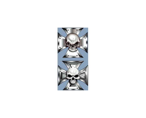 Stickerset Skull in IronCross - 2x 8x8cm, Image 3