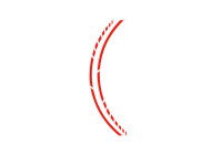 Foliatec PIN-Striping 'Racing' pour jantes Neon-Red - Largeur = 7mm: 14x 41cm