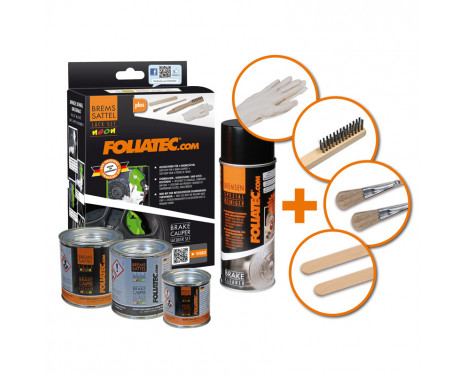 Foliatec Kit de peinture pour étriers de frein - Orange fluo - 10 pièces, Image 4