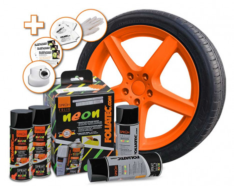 Foliatec Spray Film (Spray Foil) set - NEON orange - 4 pièces