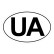 Autocollant de tatouage de voiture UA - 16x10.5cm