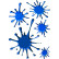 Feuille d'autocollants (5 pièces) - bleu foncé - 25x17,5 cm, Vignette 2