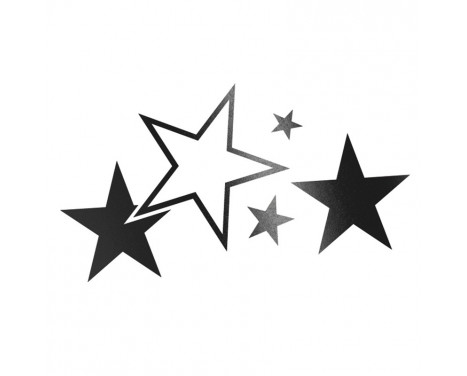 Sticker Foliatec Cardesign - Etoiles - noir mat - 63x39cm Sticker Foliatec Cardesign - Etoiles - noir mat - 63x39cm