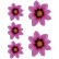 Sticker jardin de fleurs - rose - 2x 16x15cm + 3x 8.5x8cm, Vignette 2