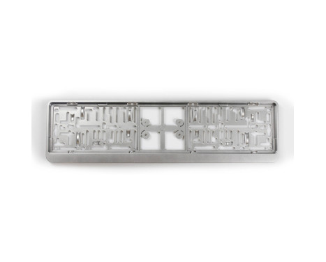 Support de plaque d'immatriculation en plastique 'Click' 52x11cm Silver, Image 2