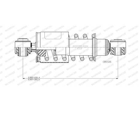 Amortisseur, suspension de cabine