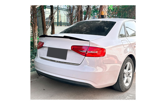 Aileron arrière adapté pour Audi A4 (B8) Berline 2008-2015 (ABS Noir brillant)