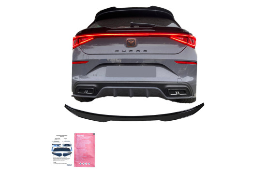Becquet arrière unidirectionnel pour Cupra Leon HB 2020- - Noir brillant, Image 4