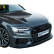 Becquet avant unidirectionnel Audi A6 S-Line/S6 C8 (Berline/Avant) 2018- - Version 3 - Noir brillant