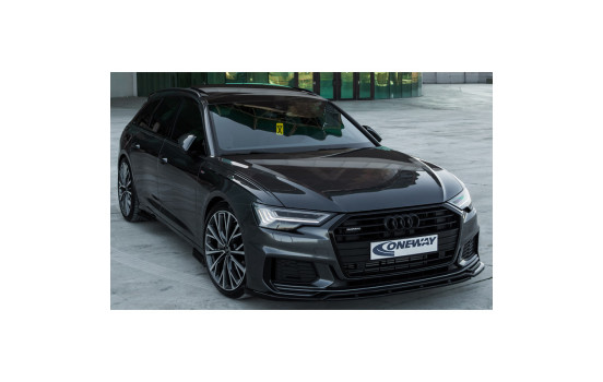 Becquet avant unidirectionnel Audi A6 S-Line/S6 C8 (Berline/Avant) 2018- - Version 3 - Noir brillant, Image 2