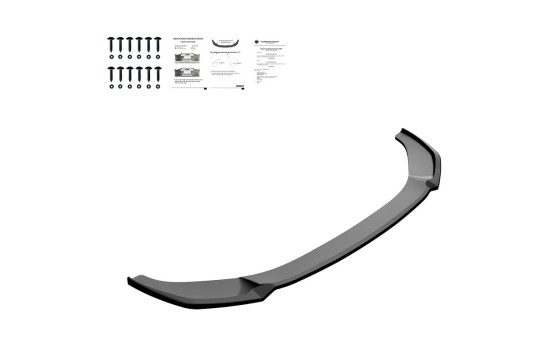 Becquet avant unidirectionnel pour Audi A6 S-Line/S6 C8 (Berline/Avant) 2018 - Version 2 - Noir brillant, Image 4