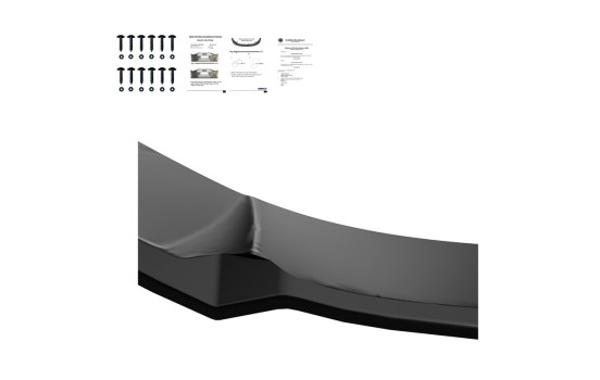 Becquet avant unidirectionnel pour Audi A6 S-Line/S6 C8 (Berline/Avant) 2018 - Version 2 - Noir brillant, Image 6