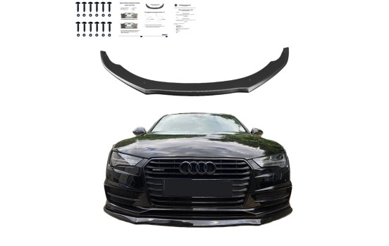 Becquet avant unidirectionnel pour Audi A7 S-Line/S7 C7 Facelift 2014-2017 - Noir brillant, Image 3