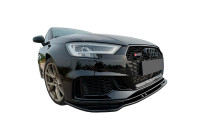 Becquet avant unidirectionnel pour Audi RS3 8V Berline/Sportback Facellift 2017-2020 - Version 3 - Noir brillant