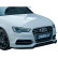 Becquet avant unidirectionnel pour Audi S3 8V (berline/cabriolet) 2013-2016 - Version 2 - Noir brillant