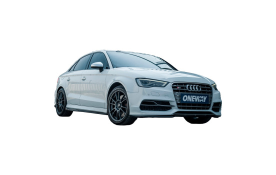 Becquet avant unidirectionnel pour Audi S3 8V (berline/cabriolet) 2013-2016 - Version 2 - Noir brillant, Image 2