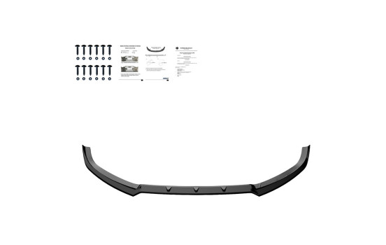 Becquet avant unidirectionnel pour Audi S3 8V (berline/cabriolet) 2013-2016 - Version 2 - Noir brillant, Image 6