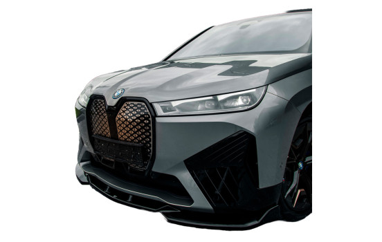 Becquet avant unidirectionnel pour BMW iX M-Pack i20 2021 - Noir brillant