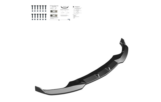 Becquet avant unidirectionnel pour BMW iX M-Pack i20 2021 - Noir brillant, Image 5