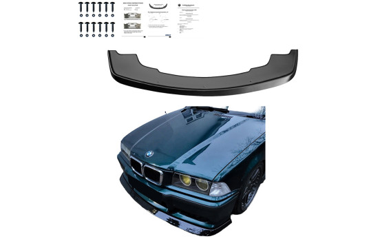 Becquet avant unidirectionnel pour BMW M3 E36 1991-2000 – Noir brillant, Image 2