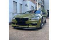 Becquet avant unidirectionnel pour BMW Série 6 F06/F12/F13 Facelift M-Pack 2013-2018 Noir brillant