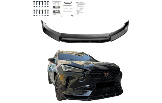 Becquet avant unidirectionnel pour Cupra Formentor 2020-2024 – Noir brillant, Image 3