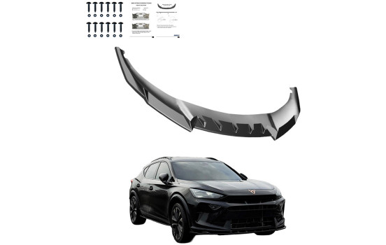 Becquet avant unidirectionnel pour Cupra Formentor restylé 2024 - Noir brillant, Image 3