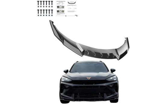 Becquet avant unidirectionnel pour Cupra Formentor restylé 2024 - Noir brillant, Image 4