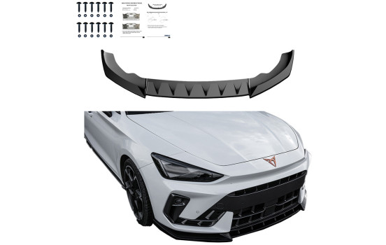 Becquet avant unidirectionnel pour Cupra Leon Facelift 2024 - Noir brillant, Image 3
