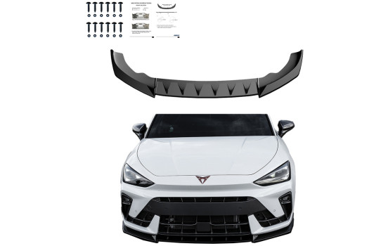 Becquet avant unidirectionnel pour Cupra Leon Facelift 2024 - Noir brillant, Image 4