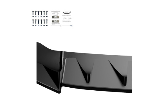Becquet avant unidirectionnel pour Cupra Leon Facelift 2024 - Noir brillant, Image 7