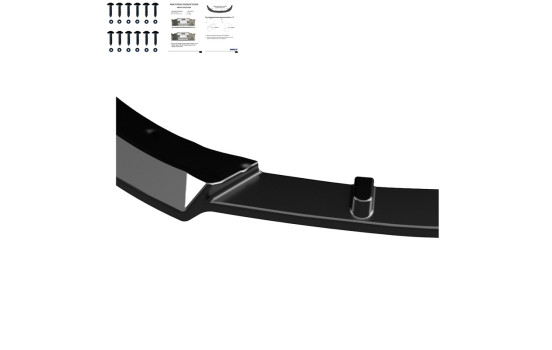 Becquet avant unidirectionnel pour Renault Clio MK6 2024- - Noir brillant, Image 7