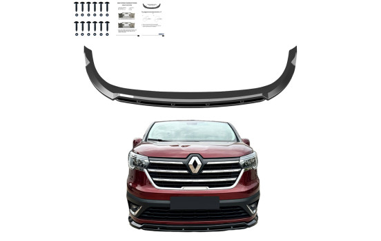 Becquet avant unidirectionnel pour Renault Trafic 2022 - Noir brillant, Image 4