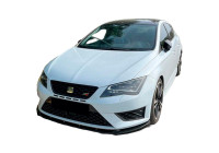 Becquet avant unidirectionnel pour Seat Leon (5F) HB/SC/ST FR/Cupra 2013-2016 - Version 2 - Noir brillant