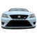 Becquet avant unidirectionnel pour Seat Leon (5F) HB/SC/ST FR/Cupra 2013-2016 - Version 2 - Noir brillant, Vignette 2