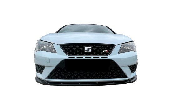 Becquet avant unidirectionnel pour Seat Leon (5F) HB/SC/ST FR/Cupra 2013-2016 - Version 2 - Noir brillant, Image 2