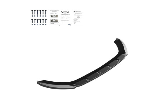 Becquet avant unidirectionnel pour Seat Leon (5F) HB/SC/ST FR/Cupra 2013-2016 - Version 2 - Noir brillant, Image 5