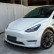 Becquet avant unidirectionnel pour Tesla Model Y 2019-2025 - Noir brillant
