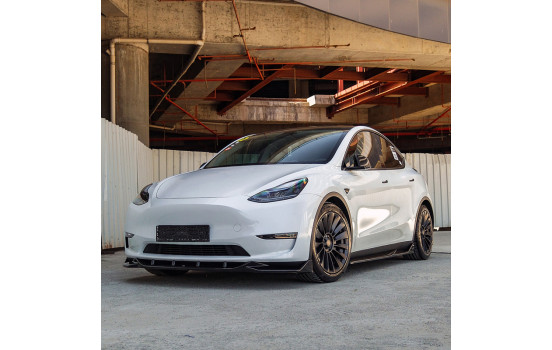 Becquet avant unidirectionnel pour Tesla Model Y 2019-2025 - Noir brillant, Image 2