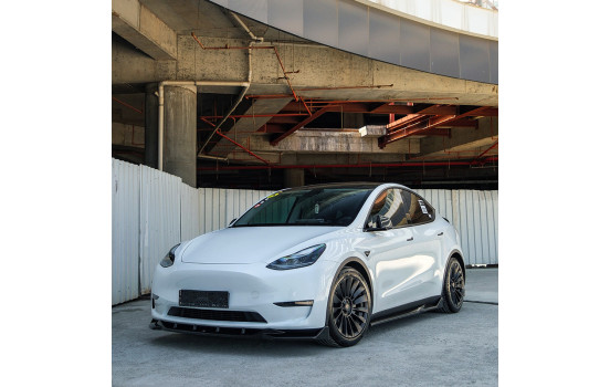 Becquet avant unidirectionnel pour Tesla Model Y 2019-2025 - Noir brillant, Image 3
